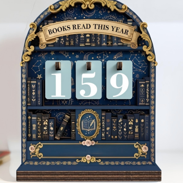 Vintage Wooden Reading Tracker