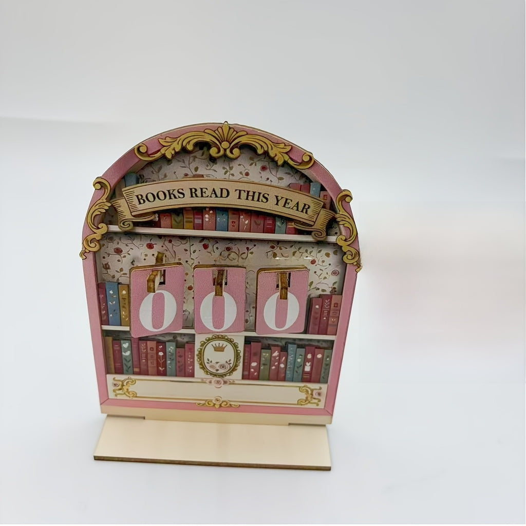 Vintage Wooden Reading Tracker